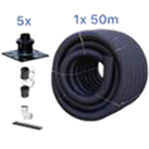 Kit UV-bestendige flexibel rol 50 meter 5 x schouwkit (kleine kap)